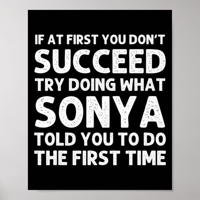 Sonya Name D Birthday Funny Christmas J  Poster (Framsidan)