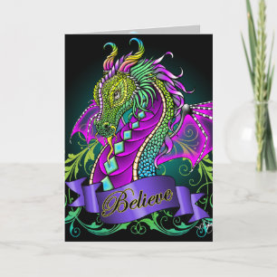 "Sonya" Rainbow Tro Dragon Art Card Kort