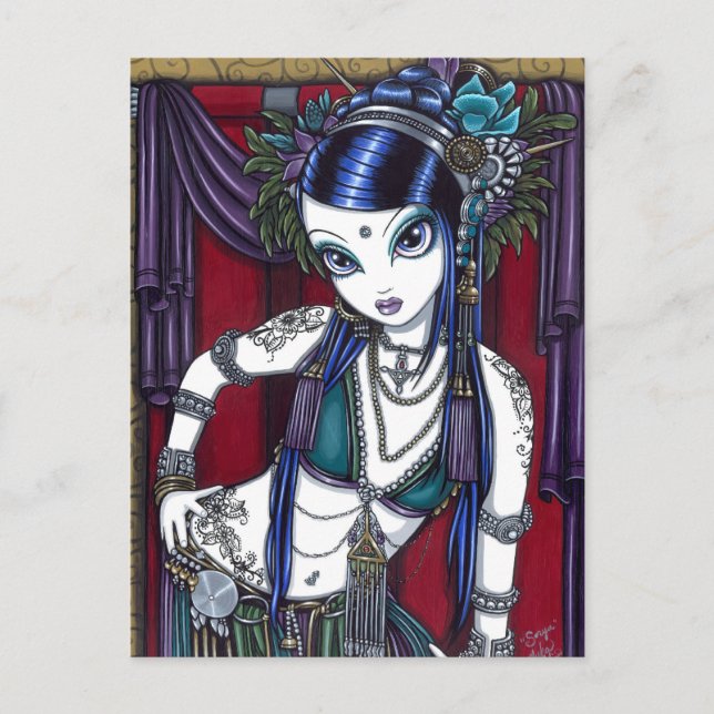"Sonya" Stam Fusion Belly Dancer Postcard Vykort (Framsida)