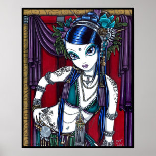 "Sonya" Tribal Fusion Belly Dancer Poster