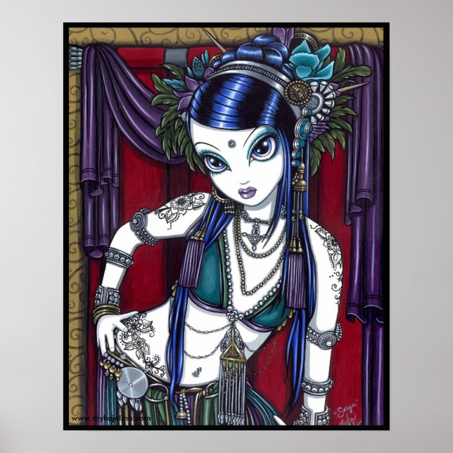 "Sonya" Tribal Fusion Belly Dancer Poster (Framsidan)