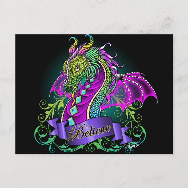 Sonya Tro Rainbow Dragon vykort (Framsida)