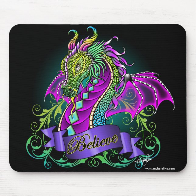 Sonya tro regnbågedrake Mousepad Musmatta (Framsidan)