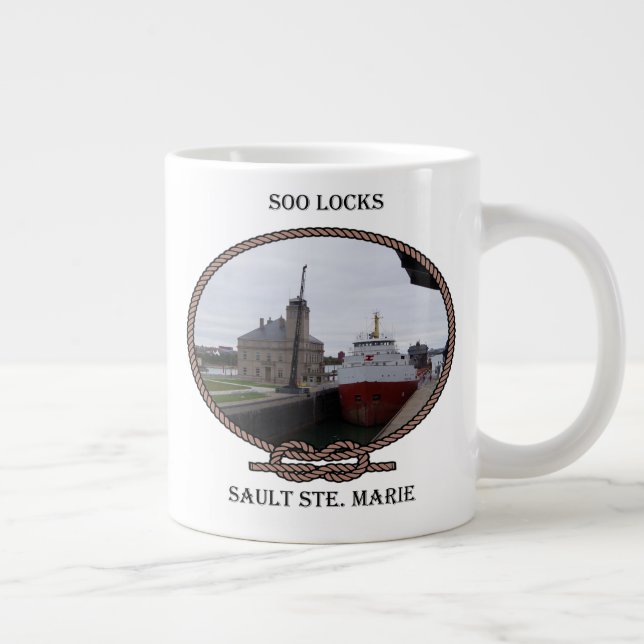 Soo Locks-rep slurk-mugg Jumbo Mugg (Höger)