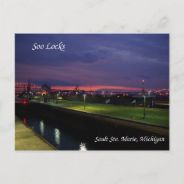 Soo Locks & St Clair-postkort Vykort