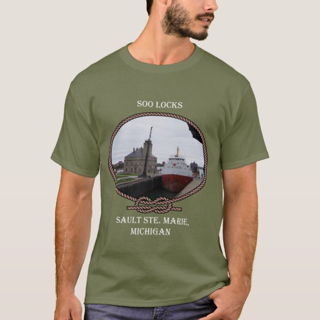 Soo Lockskjorta med repets mörk Ver2 T Shirt (Framsida)