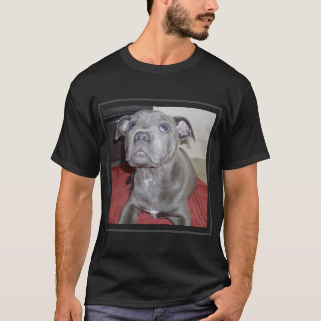 Sooky Blue Stviddshire Bull Terrier Puppy T Shirt (Framsida)