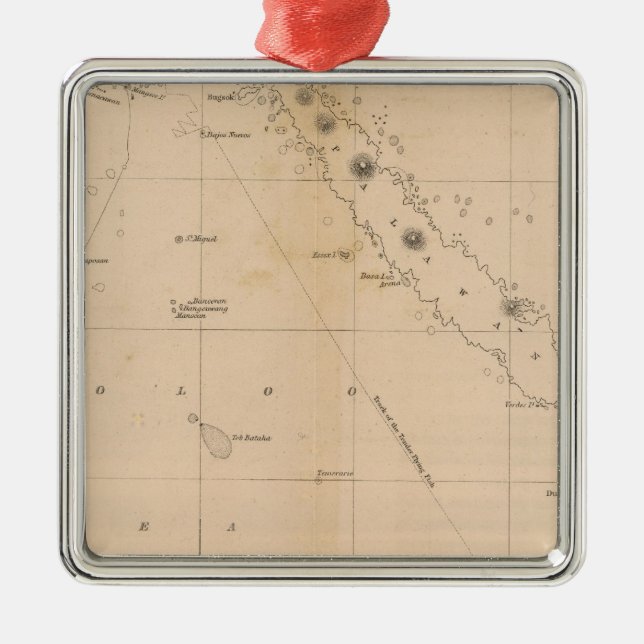 Sooloo Sea, Archipelago, Filippinerna Julgransprydnad Metall (Framsidan)