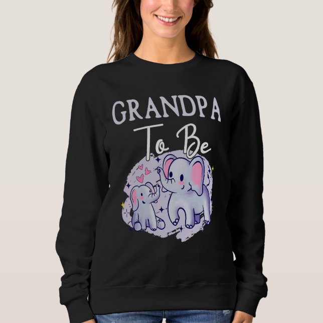 Soon Grandpa To Be Elephants For Baby Shower Gende T Shirt (Framsida)