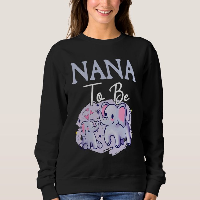 Soon Nana To Be Elephants For Baby Shower Gender R T Shirt (Framsida)