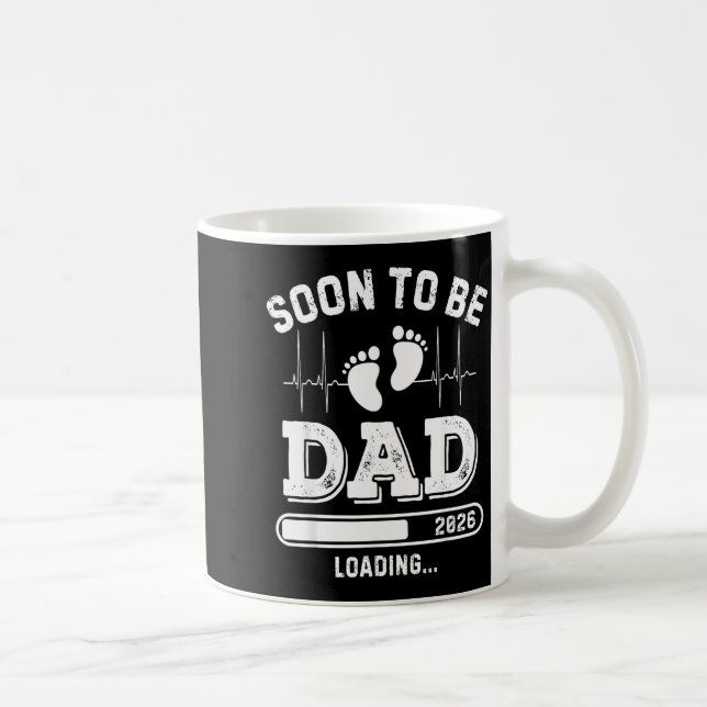 Soon To Be Dad 2026 Loading Baby Announcement For  Kaffemugg (Höger)