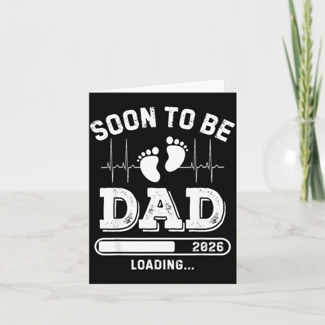 Soon To Be Dad 2026 Loading Baby Announcement For  Kort (Framsida)