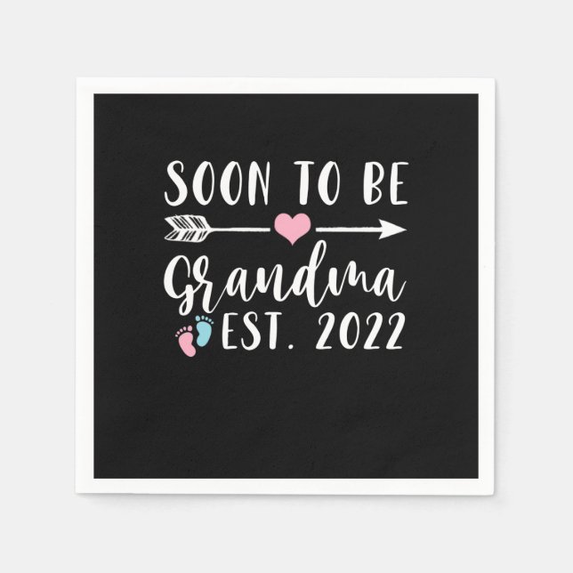 Soon To Be Grandma 2022 Mother's Day Pappersservett (Framsidan)
