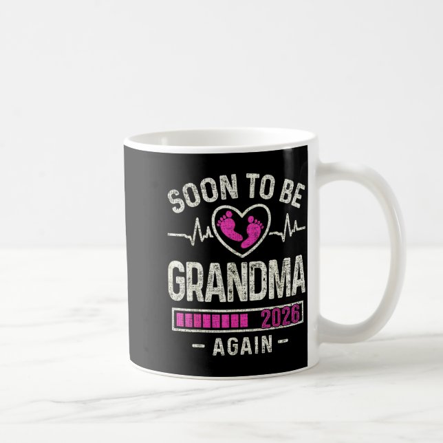 Soon To Be Grandma Again 2026 Expecting Baby Grand Kaffemugg (Höger)
