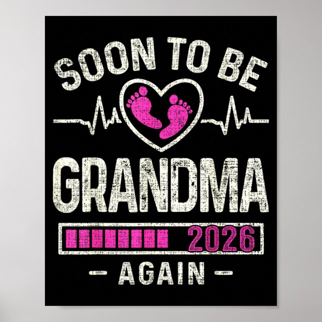 Soon To Be Grandma Again 2026 Expecting Baby Grand Poster (Framsidan)