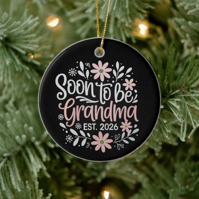 Soon To Be Grandma est 2026 Pregnancy Announcement Julgransprydnad Keramik (Träd)
