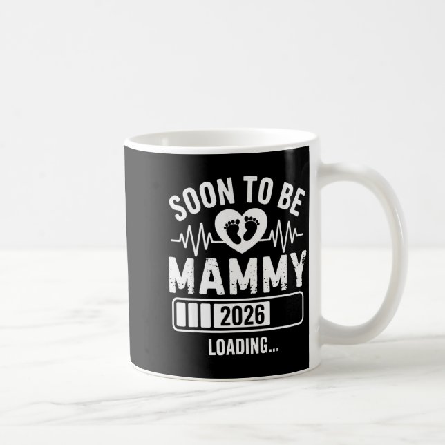 Soon To Be Mammy 26 Loading Pregnancy Announcement Kaffemugg (Höger)