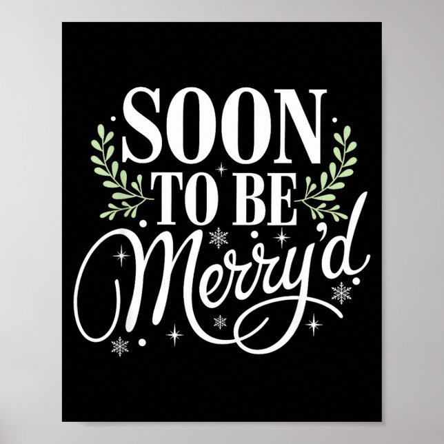 Soon To Be Merry'd Christmas Engaged Fiance Santa  Poster (Framsidan)