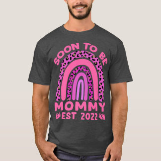 Soon To Be Mommy Est 2022 Pregnancy Pink Leopard R T Shirt