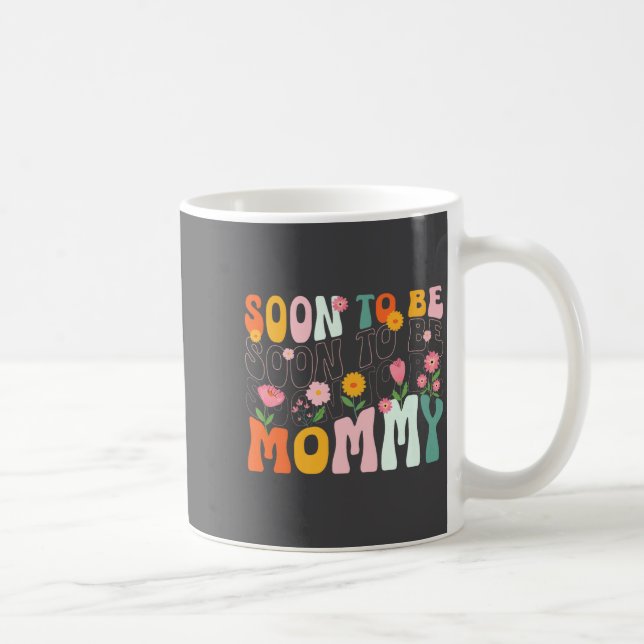 Soon To Be Mommy Est 2025 New Mom Pregnancy Announ Kaffemugg (Höger)