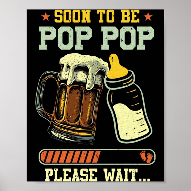 Soon To Be P P Est 2025 Pregnancy Announcement  Poster (Framsidan)