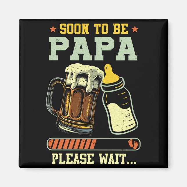 Soon To Be Papa Est 2025 Pregnancy Announcement Lo Magnet (Framsidan)