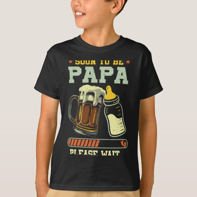 Soon To Be Papa Est 2025 Pregnancy Announcement Lo T Shirt (Framsida)