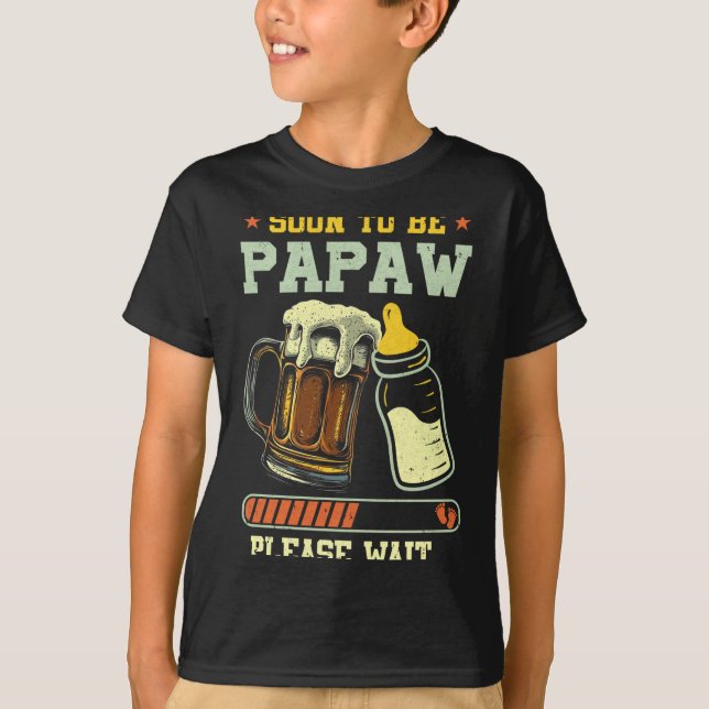 Soon To Be Papaw Est 2025 Pregnancy Announcement L T Shirt (Framsida)
