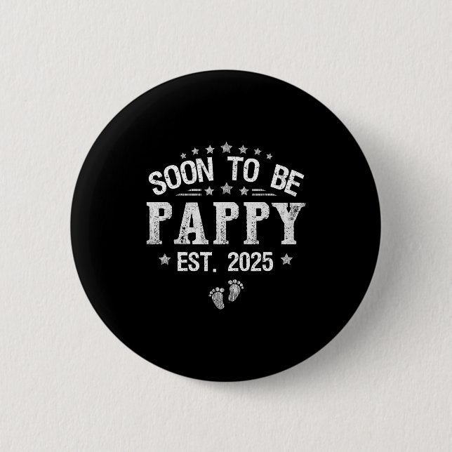 Soon To Be Pappy Est.2025 Father's Day Promoted To Knapp (Framsida)