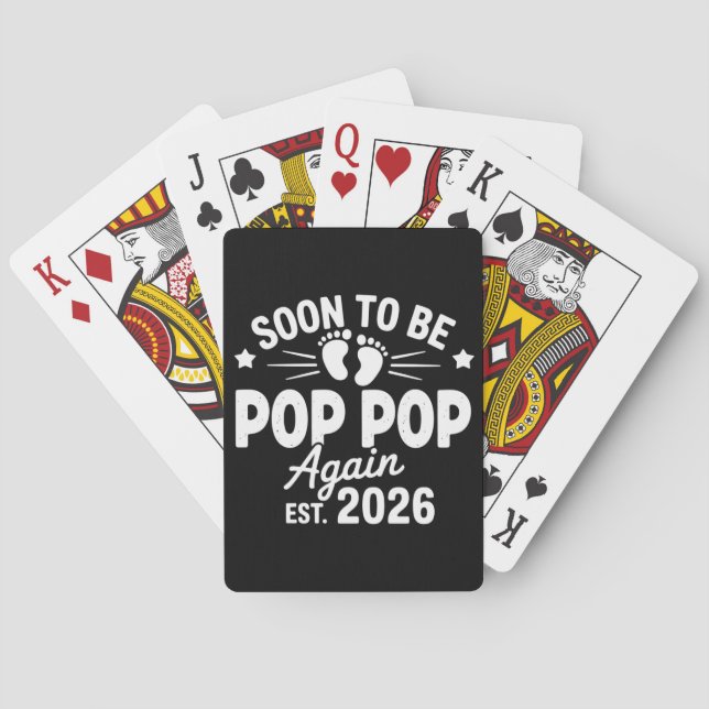 Soon To Be Pop Pop Again est. 2026 Pregnancy  Casinokort (Baksidan)