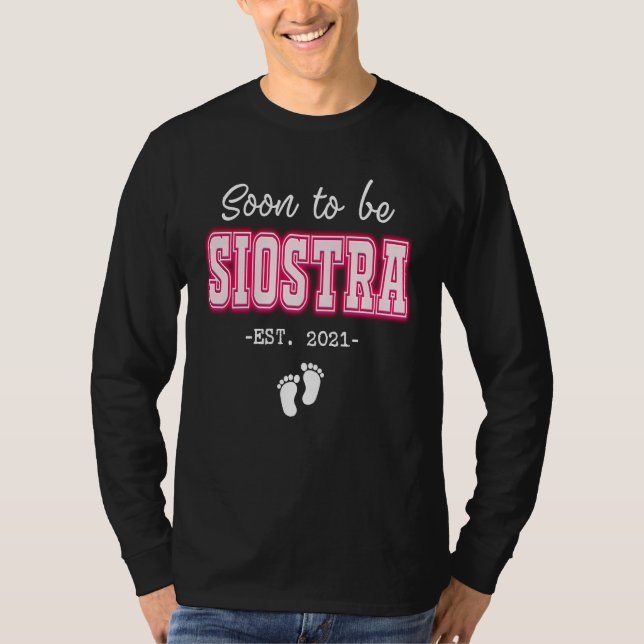 Soon to be Siostra Expecting Pregnancy  Polish Sis T Shirt (Framsida)