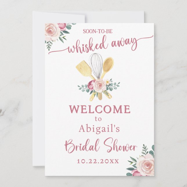 SOON TO BE WHISKED AWAY BRIDAL SHOWER INBJUDNINGAR (Framsida)