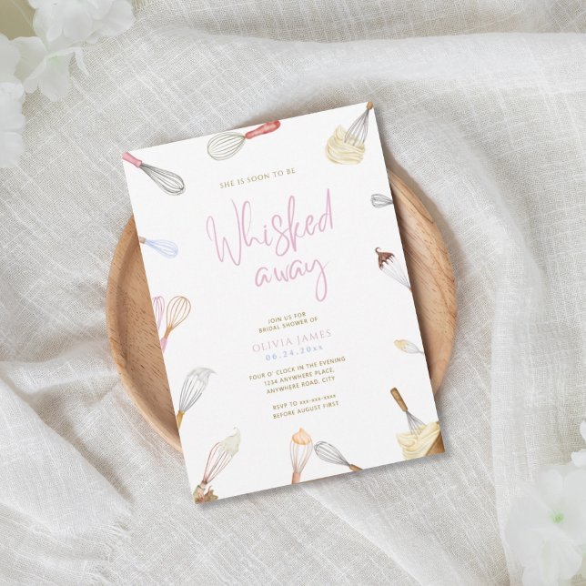 Soon to be whisked away bridal shower inbjudningar (Skapare uppladdad)