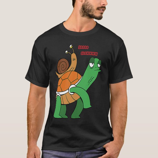 soooo slowwww snail turtle t shirt (Framsida)