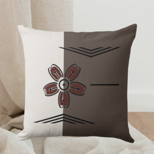 Soothing Cherry Blommar Earth Tones Dekorativ kudd Kudde