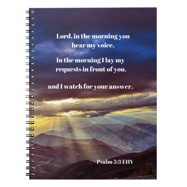 Soothing Psalms Bible Verse Anteckningsbok (Framsidan)