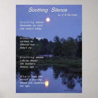 Soothing Silence Dikt Poster
