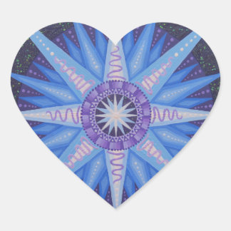 Soozie Wray-klistermärken i nordstjärnorna Hjärtformat Klistermärke
