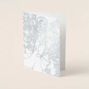 Sopa upp Bläck Goddess Pagan Art Folierat Kort