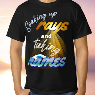 Sopar solstrålar och tar namn Sommar T Shirt