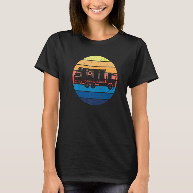 Sopbil Klassisk Återvinning Sopgubbe Fordon T Shirt (Framsida)