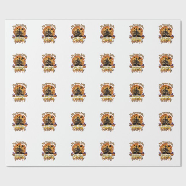 Sopborste Bruten Kok Halloween Spökhus Kittel  Presentpapper (Platt)