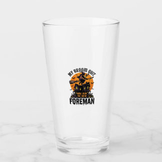 Sopborste Knäckt Förman Häxa Crew Halloween Design Glaskopp