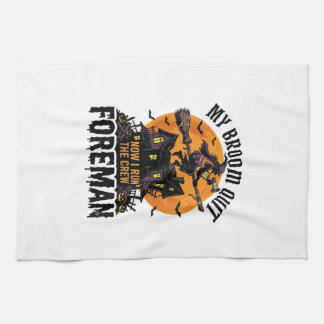 Sopborste Knäckt Förman Häxa Crew Halloween Design Kökshandduk