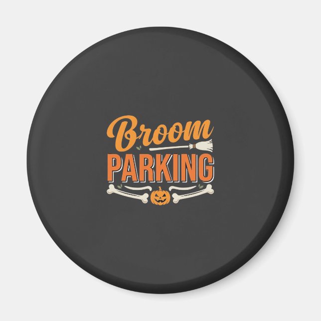 Sopborste Parkering Halloween Vektordesign_1 Magnet (Framsidan)
