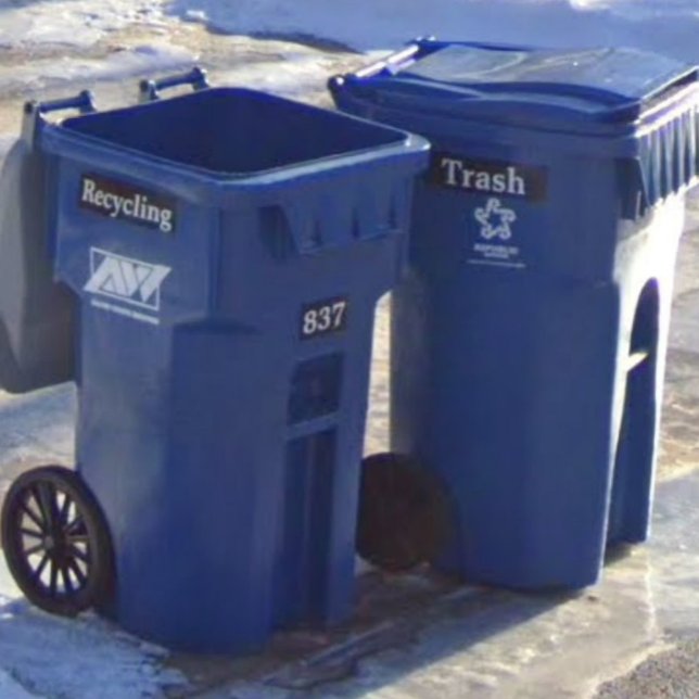Sopcontainer adressetikett bildekal (Skapare uppladdad)