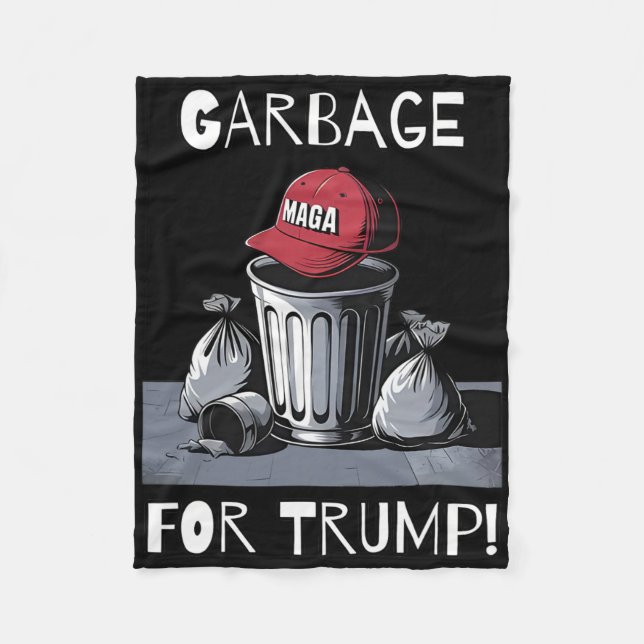 Sopcontainer för Trumps megahatt Fleecefilt (Framsidan)
