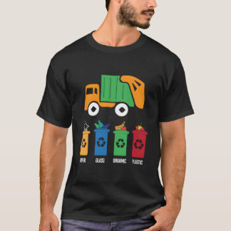 Sopdag Återvinningsbil Småbarns Skräp T Shirt