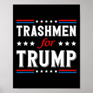 Sopgubbar för Trump 2025 Rolig val-garbygeman Poster