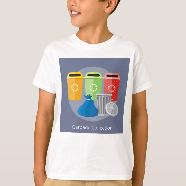 Sophantering Avfallshantering Återvinning T Shirt (Framsida)